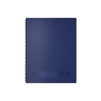 Папка файловая пластиковая на спирали ErichKrause MEGAPOLIS, c 40 карманами, A4, синий (в пакете по