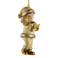 Украшение ErichKrause Decor Мальчик с собачкой золотой 11см