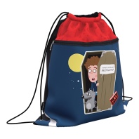 Мешок для обуви ErichKrause с карманом на молнии 500x410мм Приключения Пети и Волка (Погоня)