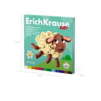 Пластилин мягкий ErichKrause Baby на растительной основе с Алоэ Вера 12 цветов со стеком, 240 г (в к