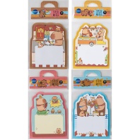 Бумага с липким краем  30л, фигурная "Капибара" 70*90мм