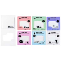 Бумага с липким краем  50л "Лапки" 88*100мм, пластиковая, с блестками