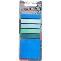 Закладки с липким краем (50*50мм;50*10мм)  5 цв, по 20л., ПАСТЕЛЬ, пластиковые