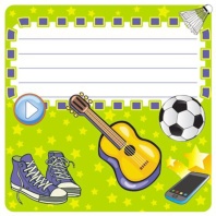 Наклейки на тетрадь 10*10см для мальчика