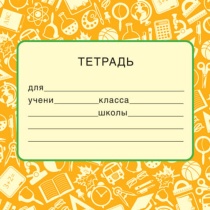 Наклейки на тетрадь 95*95 мм оранжевая