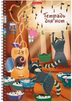 Тетрадь для нот А4 24л., вертик., гребень "Ноты-еноты"