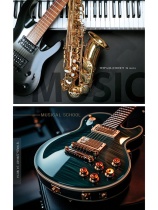 Тетрадь для нот А5 24л., гориз., скоба "Музыкальные инструменты - 5"