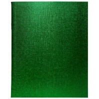 Тетрадь А5  96л кл. скоба бумвинил Hatber "METALLIC Зеленая"