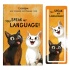 Тетрадь д/записи иностр. слов А6  32л, скоба "Два кота" глянц.лам., закладка
