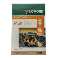 Фотобумага Ink Jet Coated LOMOND А5 230г, 50л, матовая