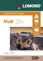 Фотобумага INK JET LOMOND А4 230г, 50л, матовая, односторонняя