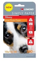Фотобумага Simple Paper LOMOND А6 260г, 50л, глянец