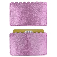 Чехол д/пласт.карт "Диско розовый" 105*60мм, блинт.тиснение, 2 отд.