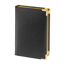 Ежедневник дат. 2026г А5 168л. тв.пер., кожзам "Sidney Nebraska. Черный" ляссе