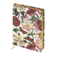Ежедневник недат. А5+ 120л., тв.обл., иск.кожа "Flora. Пионы" ляссе