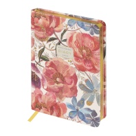 Ежедневник недат. А5+ 120л., тв.обл., иск.кожа "Flora. Цветочная феерия" ляссе