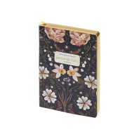 Ежедневник недат. А6 128л., мягк.обл., иск.кожа "Flora. Night garden" ляссе