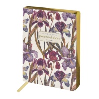 Ежедневник недат. А6 128л., мягк.обл., иск.кожа "Flora. Ирисы" ляссе
