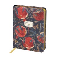 Ежедневник недат. А6+ 120л., тв.обл., иск.кожа "Flora. Гранат" ляссе