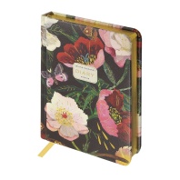 Ежедневник недат. А6+ 120л., тв.обл., иск.кожа "Flora. Пионы" ляссе
