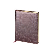 Ежедневник недат. А6+ 136л., тв.обл., иск.кожа "Caiman. Коричневый"