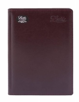 Ежедневник недат. А5 GLOBAL DELUXE, бургунди, нат.кожа, золотой срез