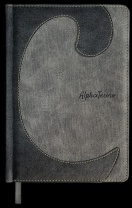 Ежедневник недат А5 кожзам., тв.пер., 144л. "Кураж. Серо-черный" блинт.тисн., ляссе