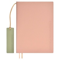 Ежедневник учителя А5 кожзам, мягк.пер., 320стр. "Шеврет розовый" блинт.тисн., ляссе