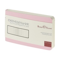 Еженедельник недат. А6  80л, мягк.пер., иск.кожа "Megapolis velvet. Зефирный розовый"