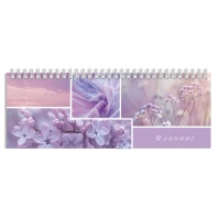Планинг недат. 290*100мм  64л., гребень "Сиреневый микс" глянц.лам.