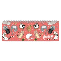 Планинг недат. 290*100мм  64л., гребень "Смешные котики" глянц.лам.