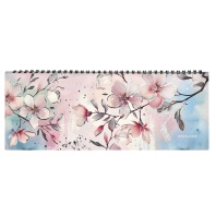 Планинг недат. 310*115мм  64л., кожзам., мякг.пер., гребень "Сакура" тисн.фольгой