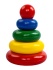 Пирамидка "Малышок" 4 кольца, шарик, пластиковая 1+