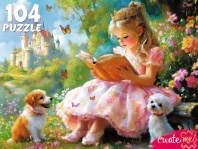 ПАЗЛЫ 104 элемента. ПРИНЦЕССА С КНИГОЙ В САДУ (арт. УК104-6616)|РЫ|УК104-6616