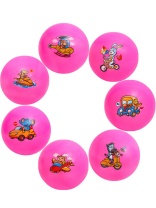 Мяч детский 12см "Веселое путешествие" ассорти НЕ НАДУТЫЙ