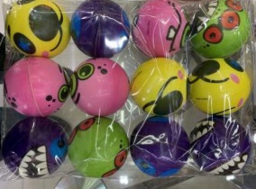 Мяч мягкий  6,3см "Монстрики" ППУ 12шт/уп