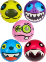 Мяч мягкий  7,6см "Смайлики" ППУ 12шт/уп