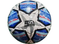 Мяч спортивный футбольный 35 см, PVC, 300гр, сине-белый, НЕ НАДУТЫЙ