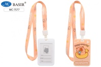 Бейдж 110*68 мм вертикальный "Капибара", зажим с лентой