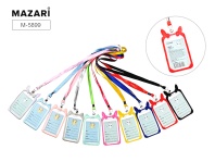 Бейдж 65*110 мм вертикальный "Ears", на шнурке, ассорти цветов, в спайке 1 цвет