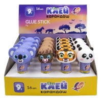 Клей карандаш "ZOO" 9 гр с фигурной крышкой Клей карандаш "ZOO" 9 гр с фигурной крышкой