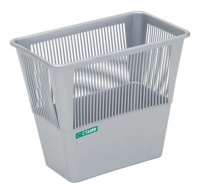 Корзина для мусора прямоугольная сетчатая 12л серая
