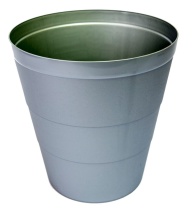 Корзина для мусора цельная 14л серая