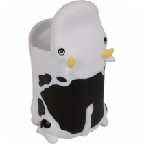 Стакан для шк.принадлежностей "Корова" 7x6x14 см, пластик*