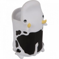 Стакан для шк.принадлежностей "Корова" 7x6x14 см, пластик*