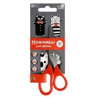 Ножницы детские Феникс+ "Черно-белые коты" 13,5 cм, нерж.сталь