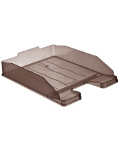 Лоток д\бумаг гориз. ЭКСПЕРТ тонированный коричневый