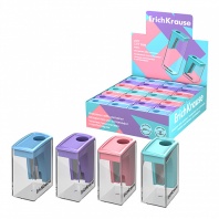 Точилка пласт. с контейнером  1 отв. City Mini, Pastel, ассорти