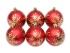 Набор елочных шаров  6 см,  6 шт. "Снежинка" красные