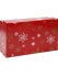 Коробка подарочная "Новогодние снежинки на красном" 19*12*7,5см